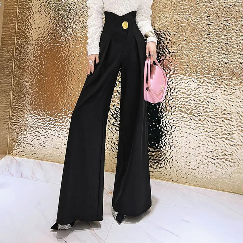 Emery - Stilvolle Hose mit hoher Taille und Falten