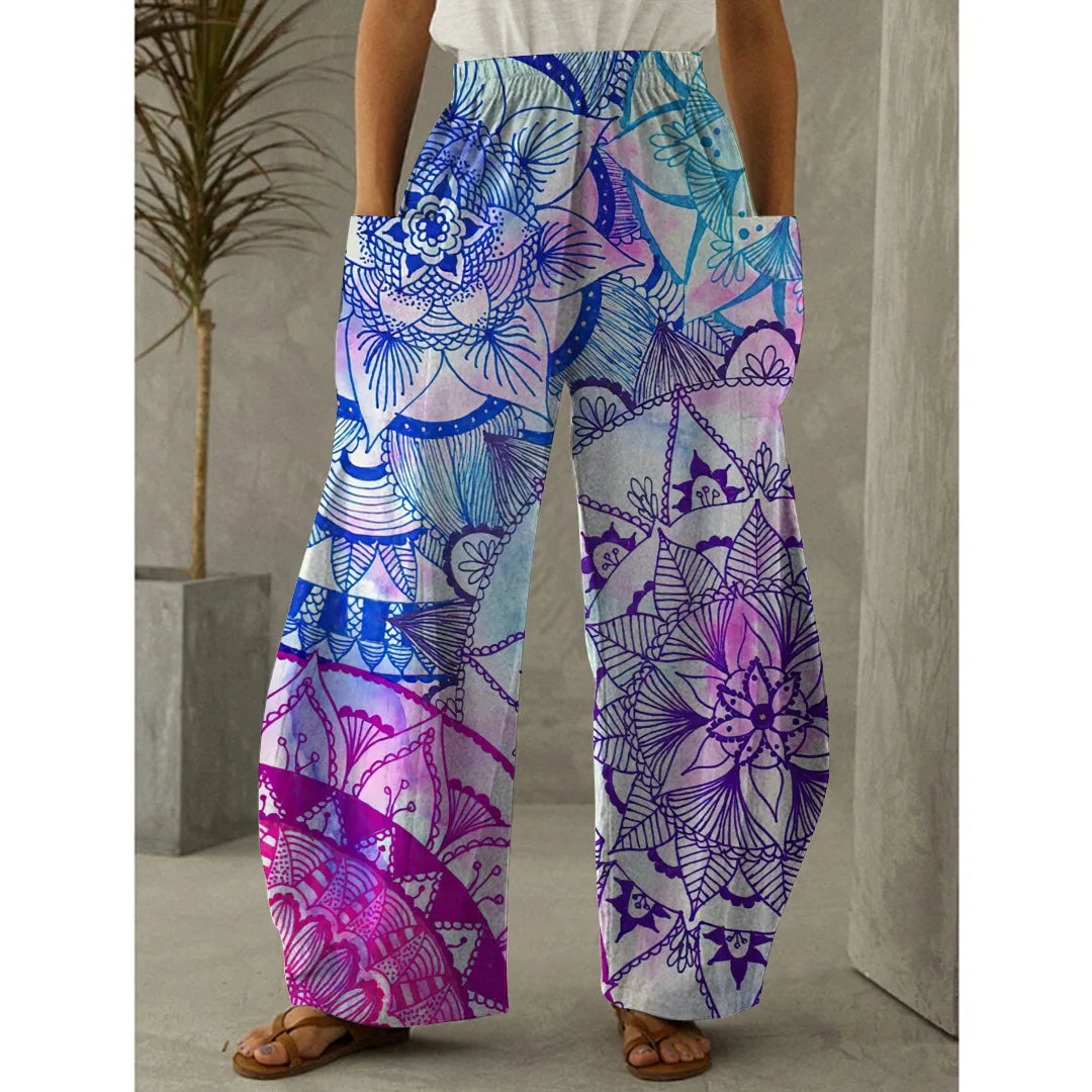 Brenna - Weite Caprihosen mit Druck