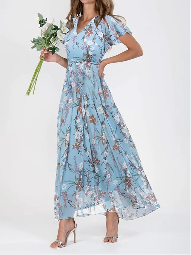 Lillymoda | Josie - Maxikleid mit Rüschenärmeln