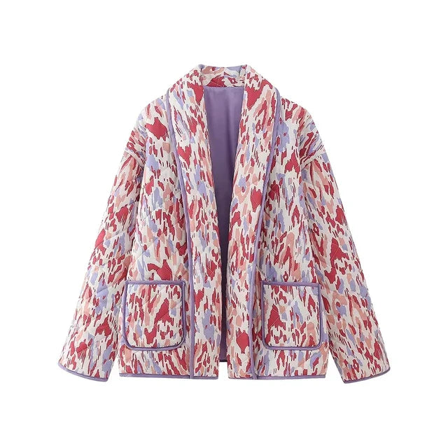 Lillymoda | Brianna - Vintage bedruckter Patchwork-Mantel