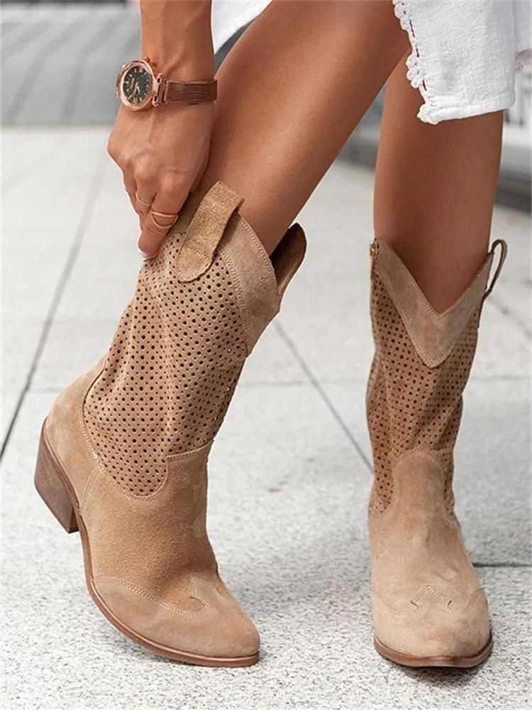 Janneth - Atmungsaktive Cowboystiefel fur Damen