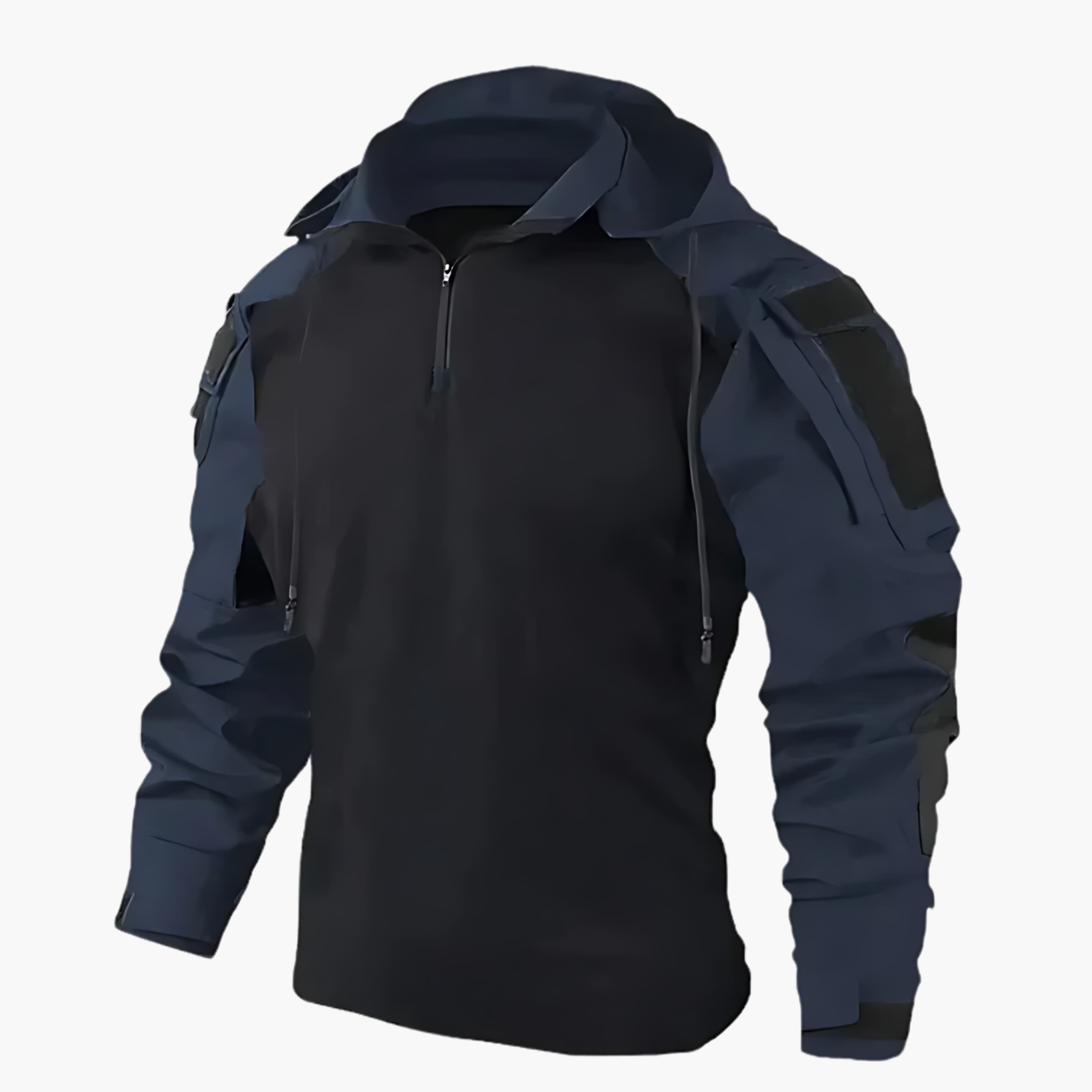 Taktische Jacke | Halb-Reißverschluss | Kapuze | Militärjacke | Herrenbekleidung
