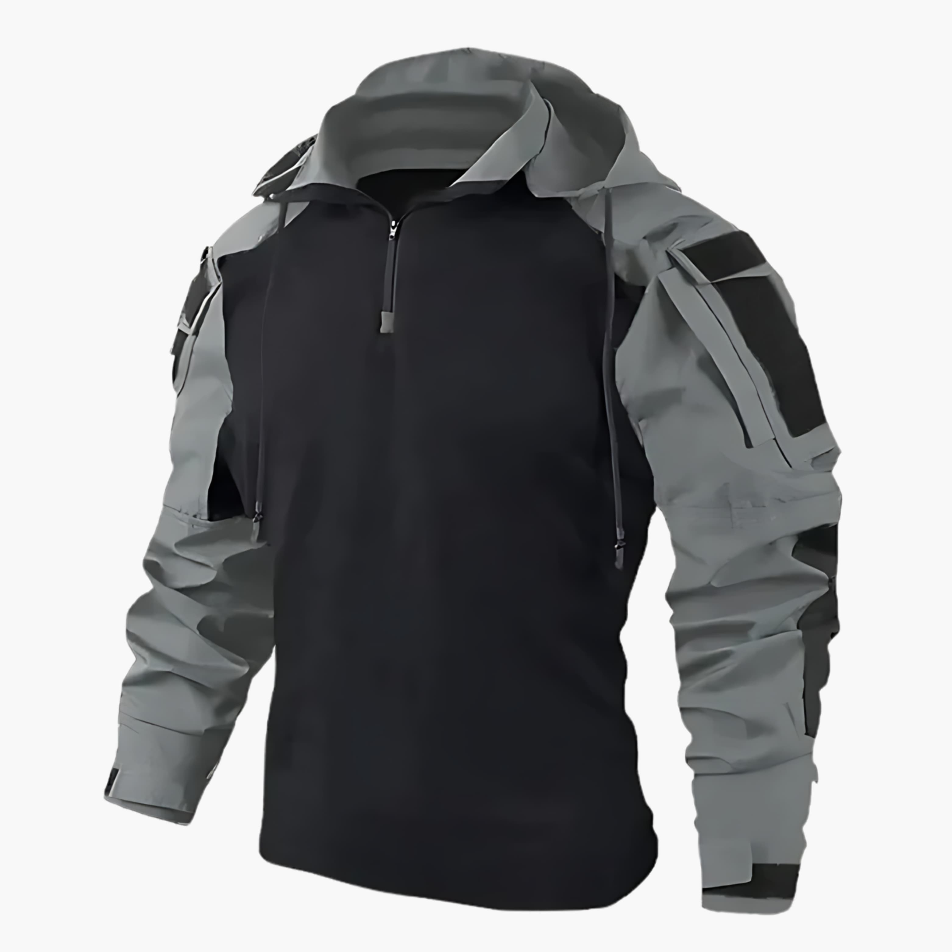 Taktische Jacke | Halb-Reißverschluss | Kapuze | Militärjacke | Herrenbekleidung