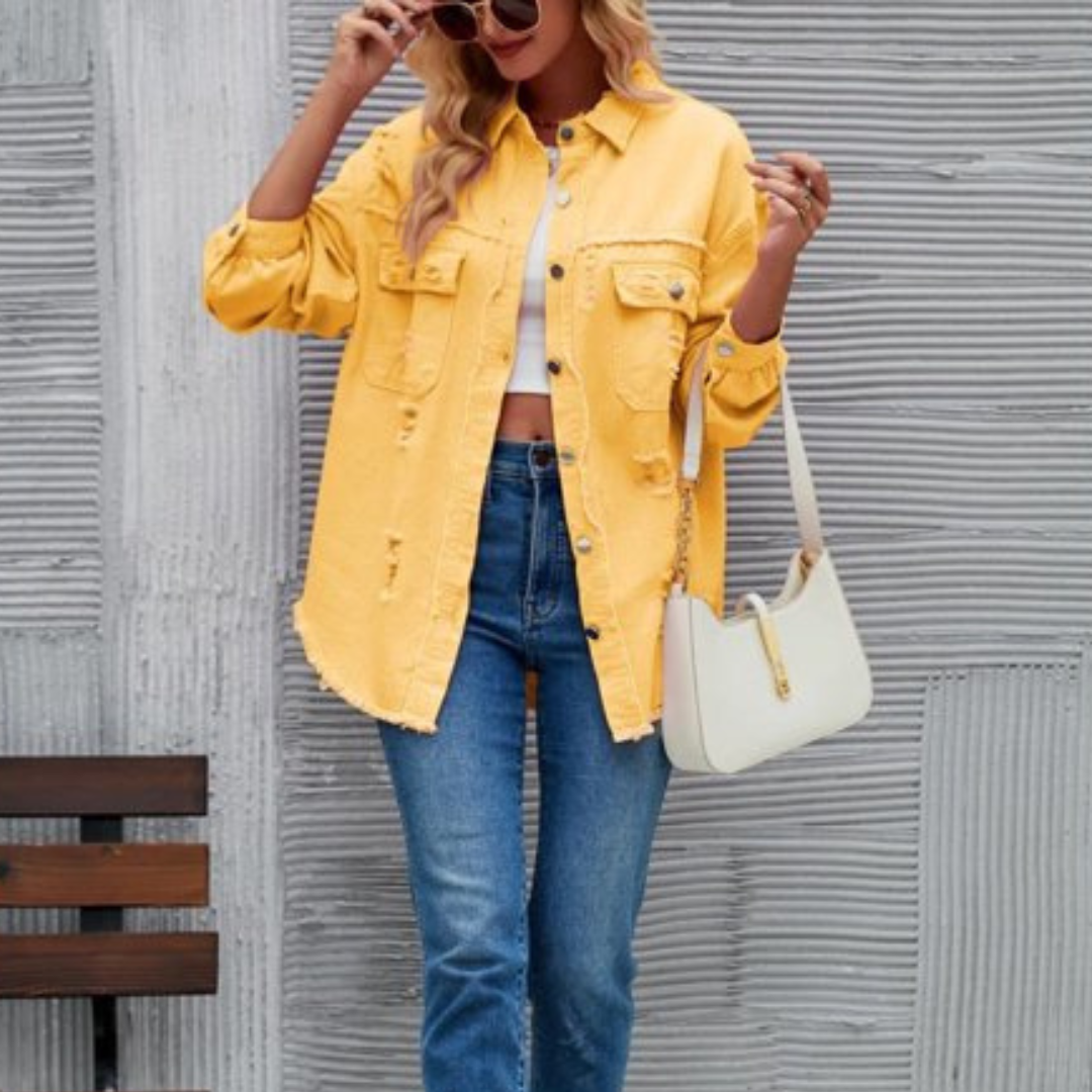 Sofie Jacke | Lässige Eleganz Langarm-Denimjacke für Damen