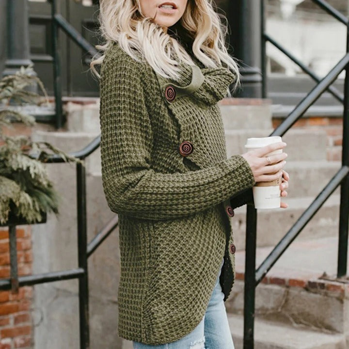 Millie - Moderner A-Symmetrischer Rollkragenpullover mit stilvollen Details