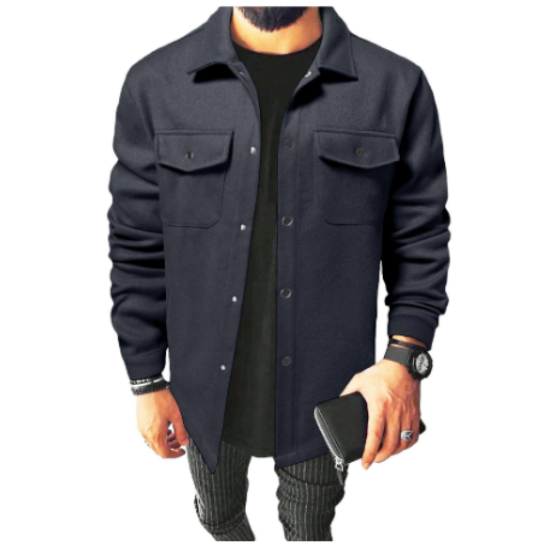 Mattan | Herren Lässig Knopf Daunen Jacke | Warme
