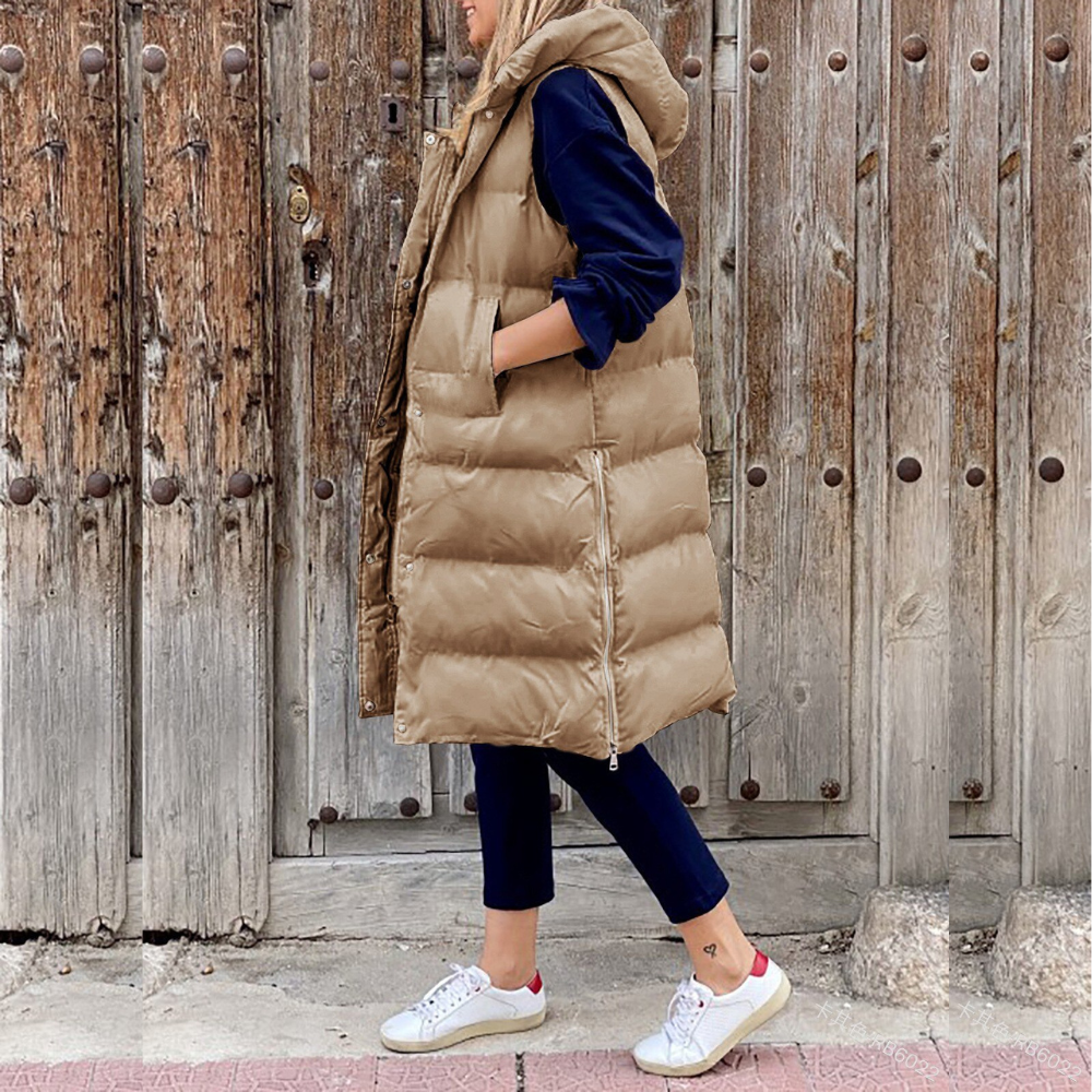 Lillymoda | Emelia - Lange ärmellose Jacke mit Kapuze