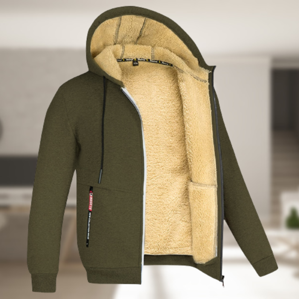 Lillymoda | Isaac - Bequeme Fleecejacke mit Kapuze