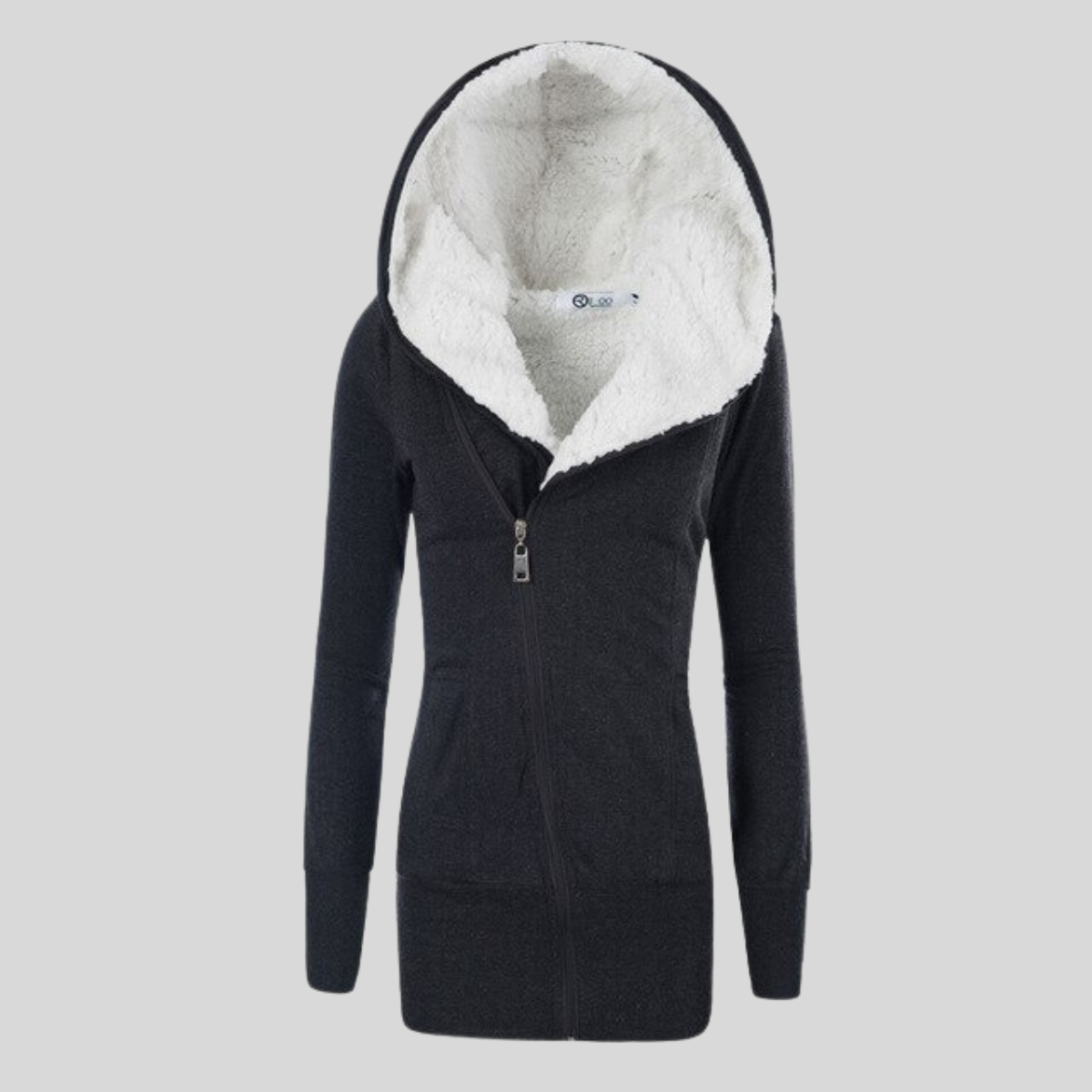 Lillymoda | Annika - Fleece-Kapuzen-Strickjacke