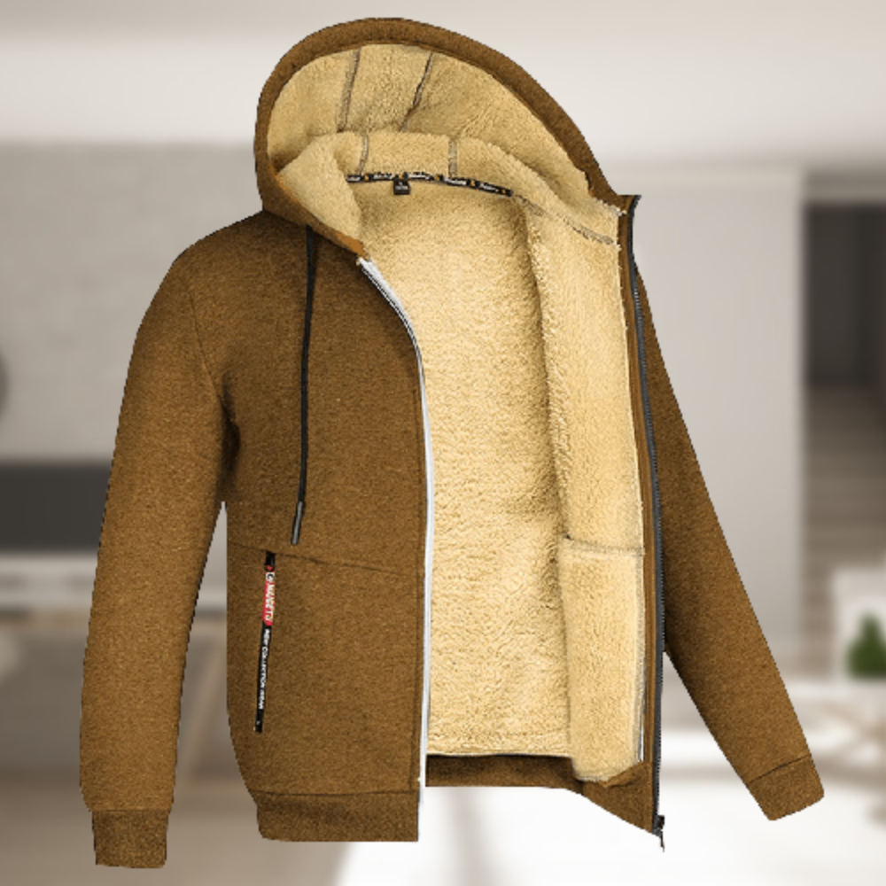 Lillymoda | Isaac - Bequeme Fleecejacke mit Kapuze