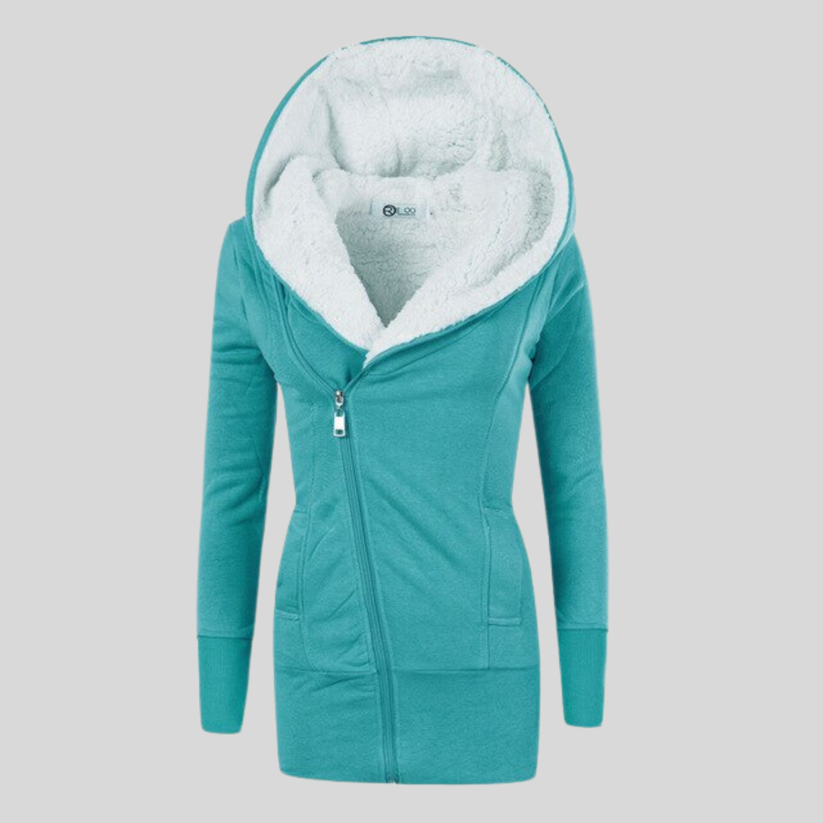 Lillymoda | Annika - Fleece-Kapuzen-Strickjacke