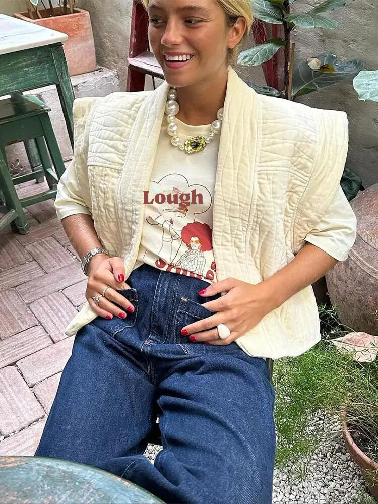 Lillymoda | Alexandria - Vintage Gepolsterte Warme Weste