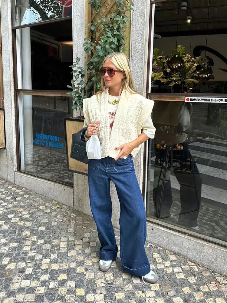 Lillymoda | Alexandria - Vintage Gepolsterte Warme Weste