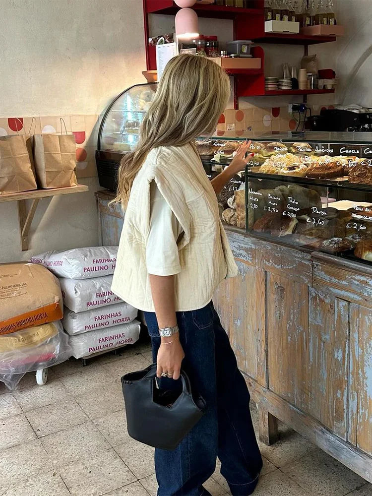 Lillymoda | Alexandria - Vintage Gepolsterte Warme Weste