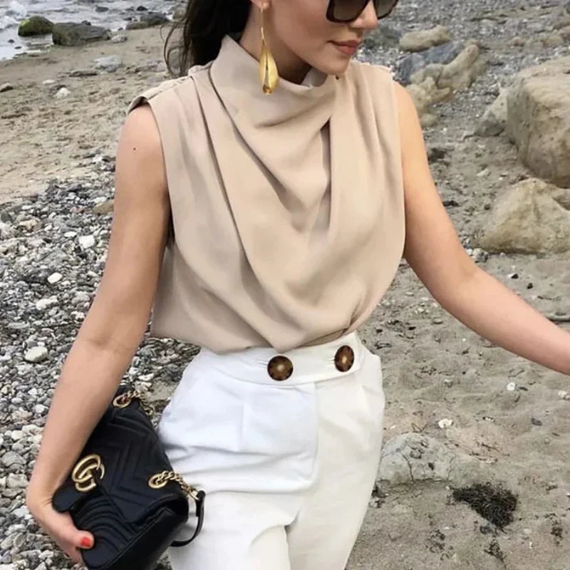 Lillymoda | Alani - Kragen Stand Chic Bluse