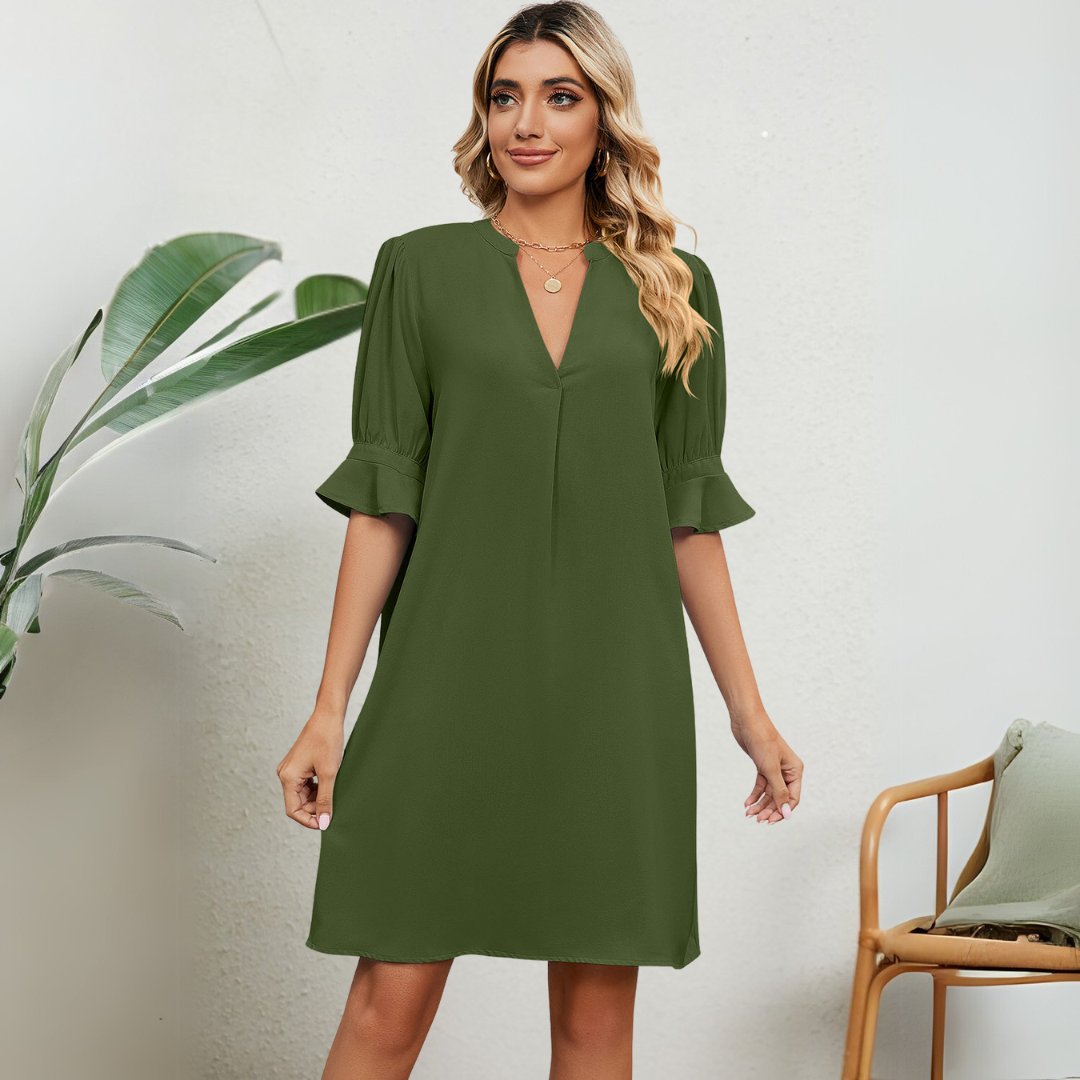 A-Linien Damen Kleid Büro Alltag Elegant – Sofia