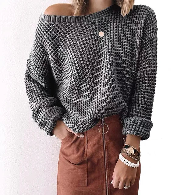 Lillymoda | Angela - Waffel Gestrickter Pullover