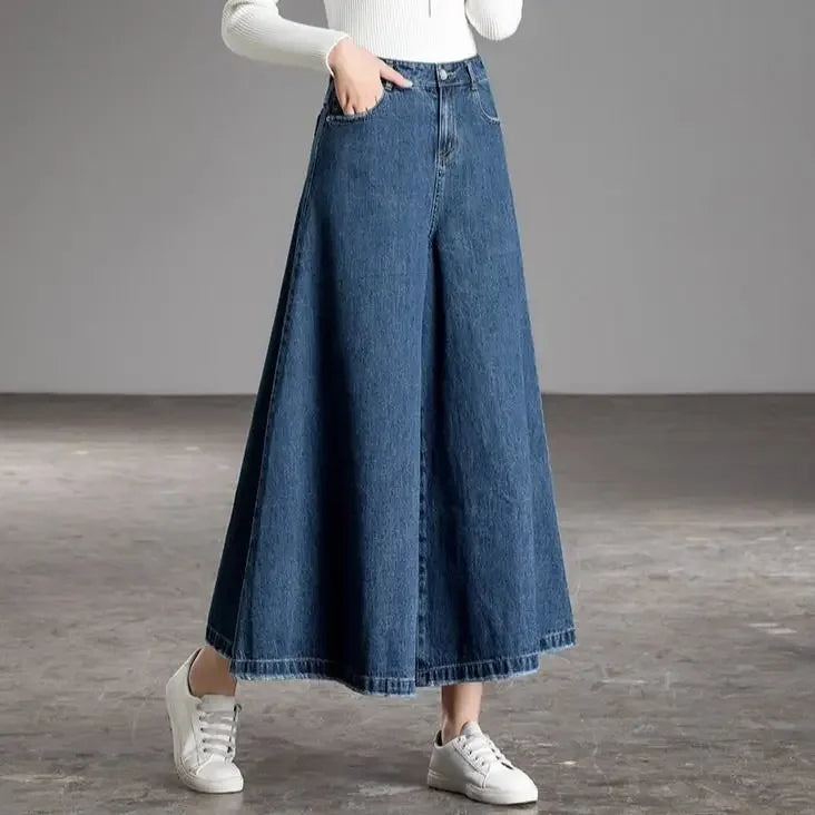 Janay - Weite Beinjeans im koreanischen Stil