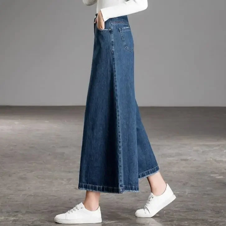 Janay - Weite Beinjeans im koreanischen Stil