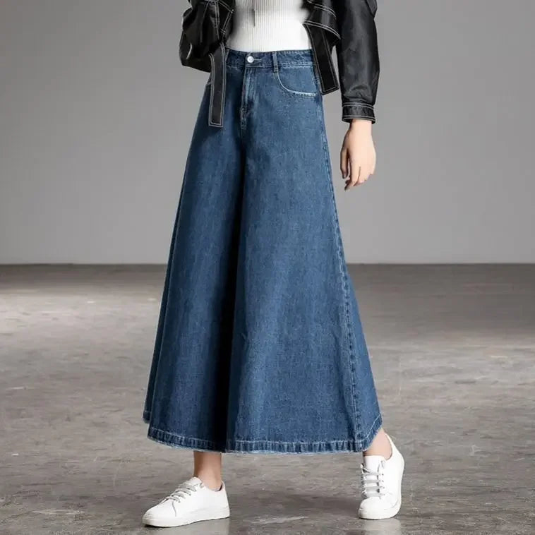 Janay - Weite Beinjeans im koreanischen Stil