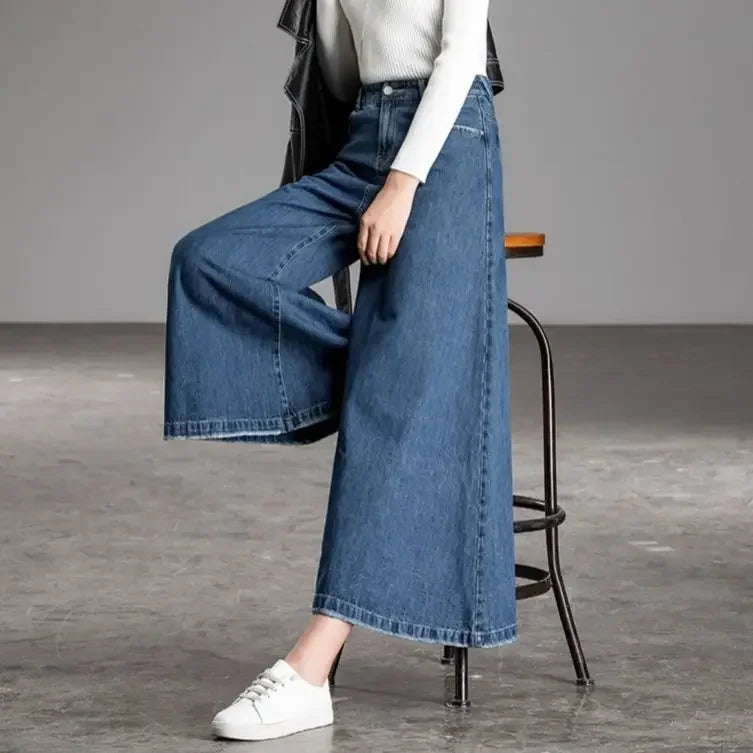 Janay - Weite Beinjeans im koreanischen Stil