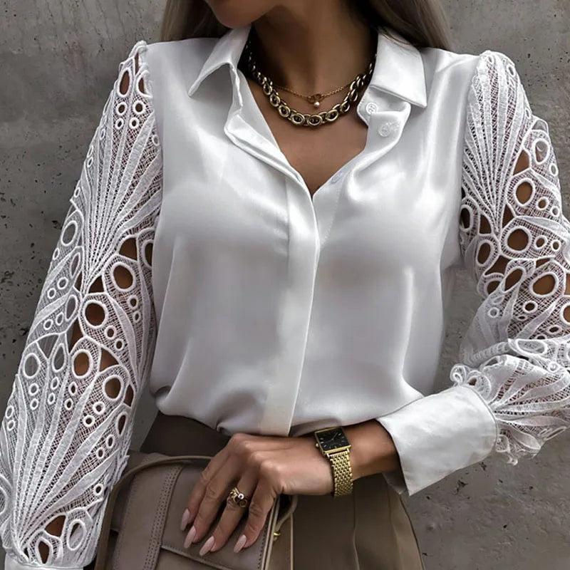 Lillymoda | Chevelle - Durchbrochene Spitzenbluse