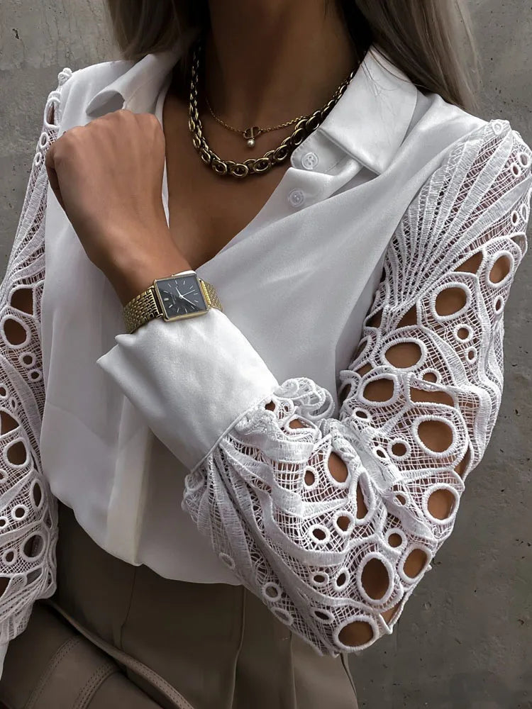 Lillymoda | Chevelle - Durchbrochene Spitzenbluse