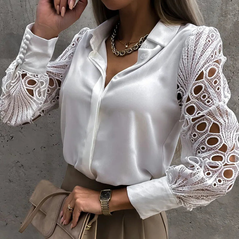 Lillymoda | Chevelle - Durchbrochene Spitzenbluse