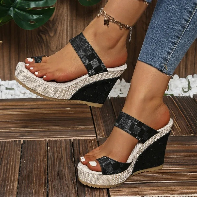 Deann - Braided wedge sandals