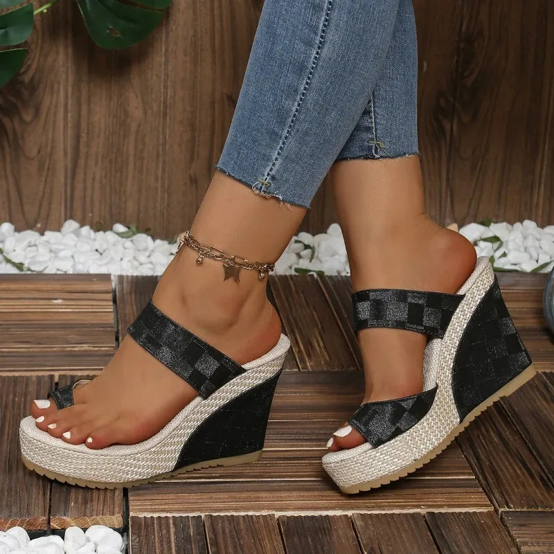 Deann - Braided wedge sandals