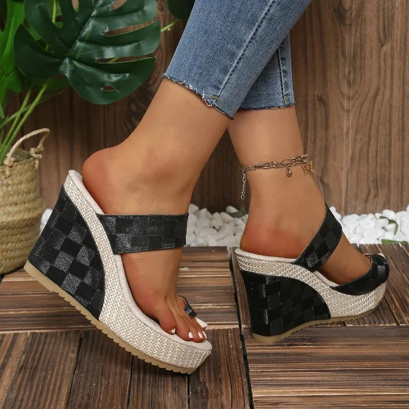 Deann - Braided wedge sandals