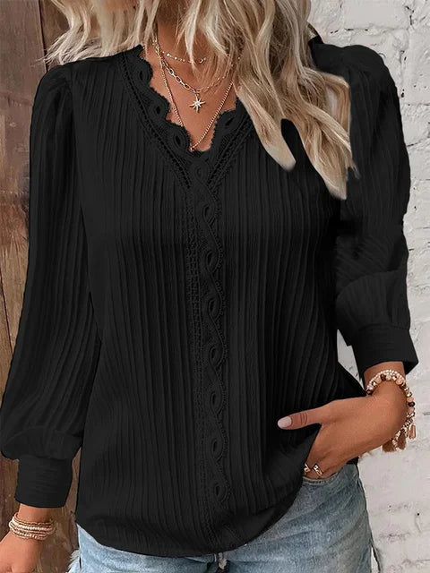 Lillymoda | Alora - Elegante Bluse mit V-Ausschnitt