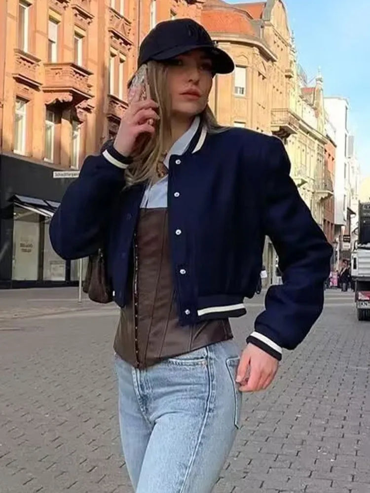 Lillymoda | Jocelyn - Stylische Verkürzte Bomberjacke