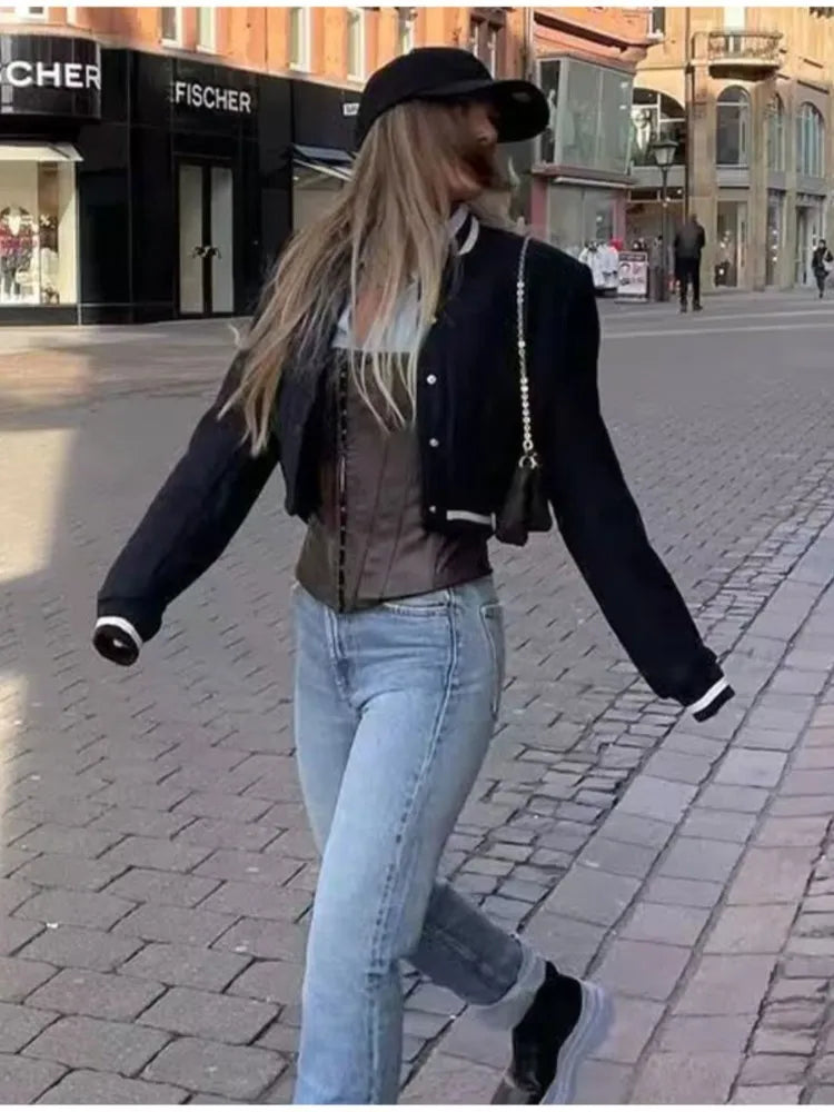 Lillymoda | Jocelyn - Stylische Verkürzte Bomberjacke