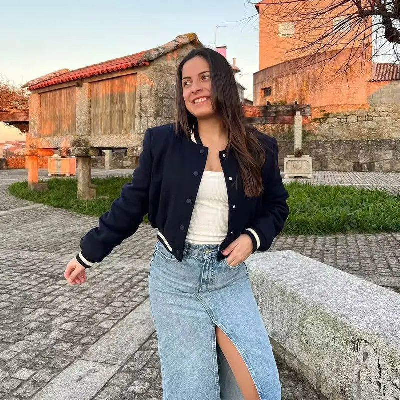 Lillymoda | Jocelyn - Stylische Verkürzte Bomberjacke