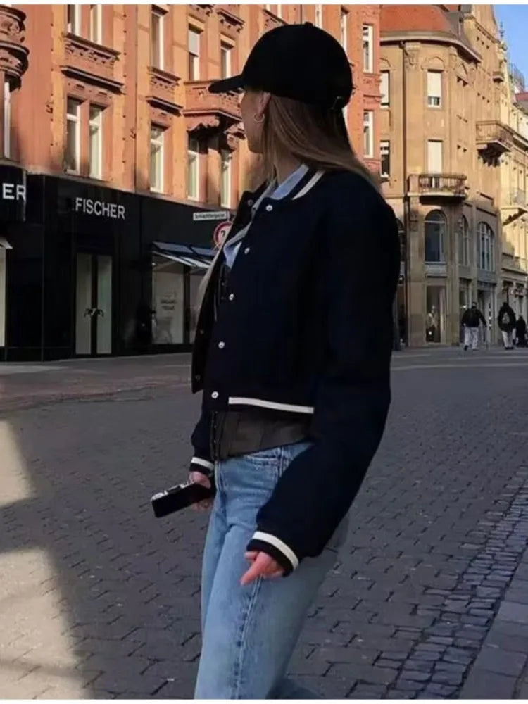 Lillymoda | Jocelyn - Stylische Verkürzte Bomberjacke