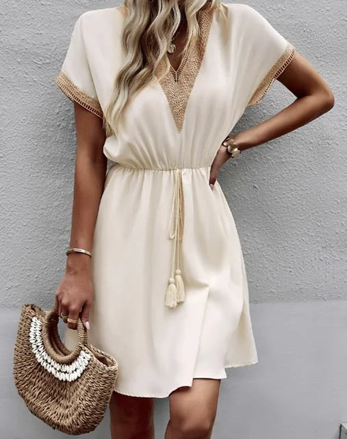 Lillymoda | Darla - elegantes Minikleid mit V-Ausschnitt