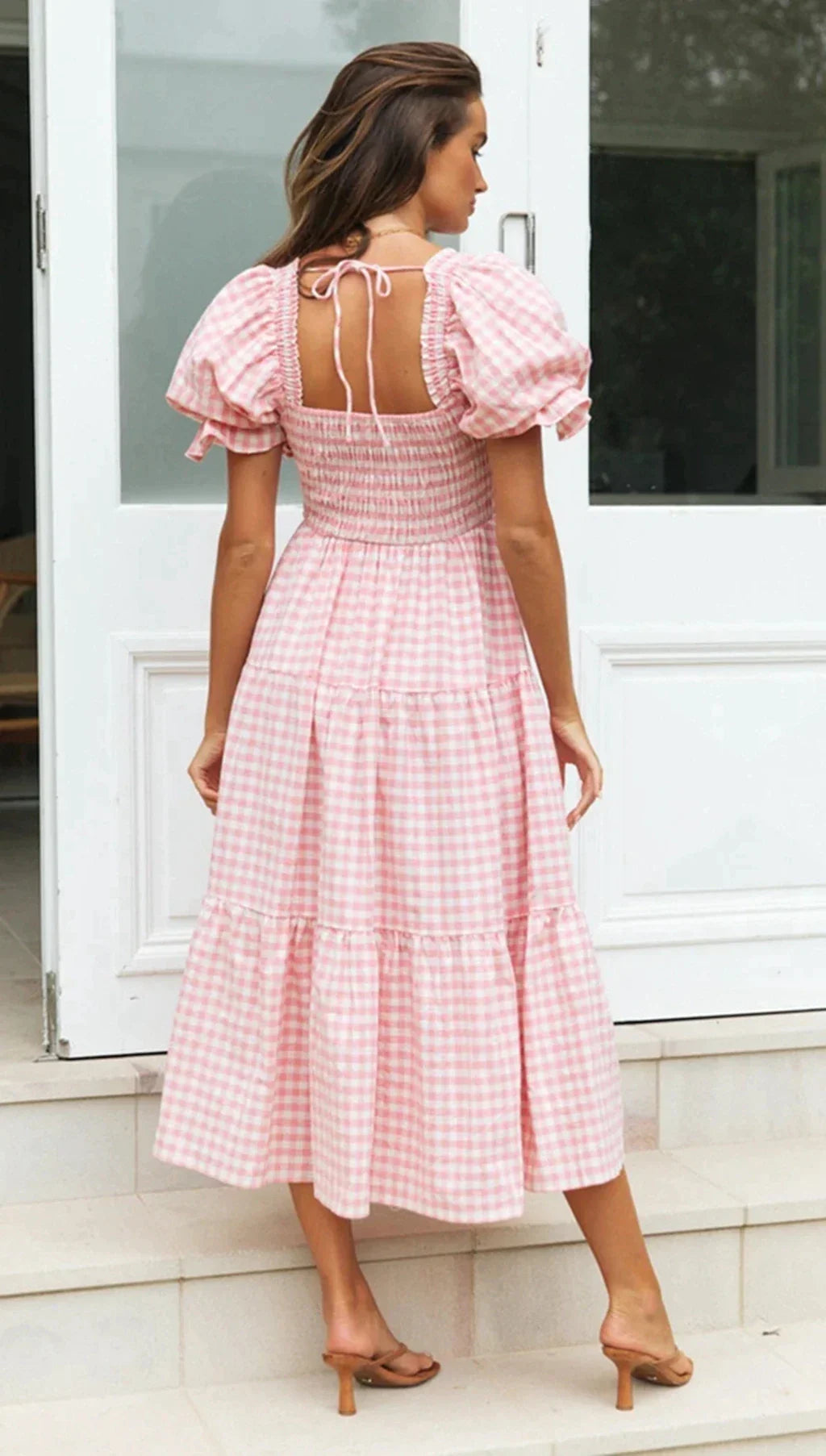 Lillymoda | Jessica - Stylisches bedrucktes Kleid mit Karomuster