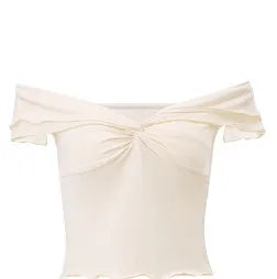 Lillymoda | Carmella - Schulterfreies Rüschen Chic Set