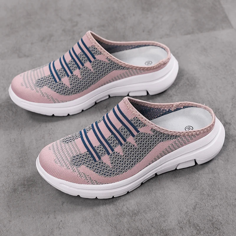 Masha - Leichte Keilabsatz-Slipper aus Mesh für Damen
