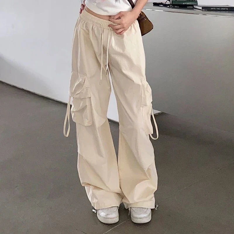 Iva - Koreanische lockere Hose mit hoher Taille
