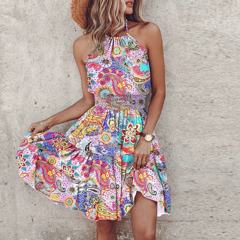 Lillymoda | Isla - Neckholder Boho Sommerkleid