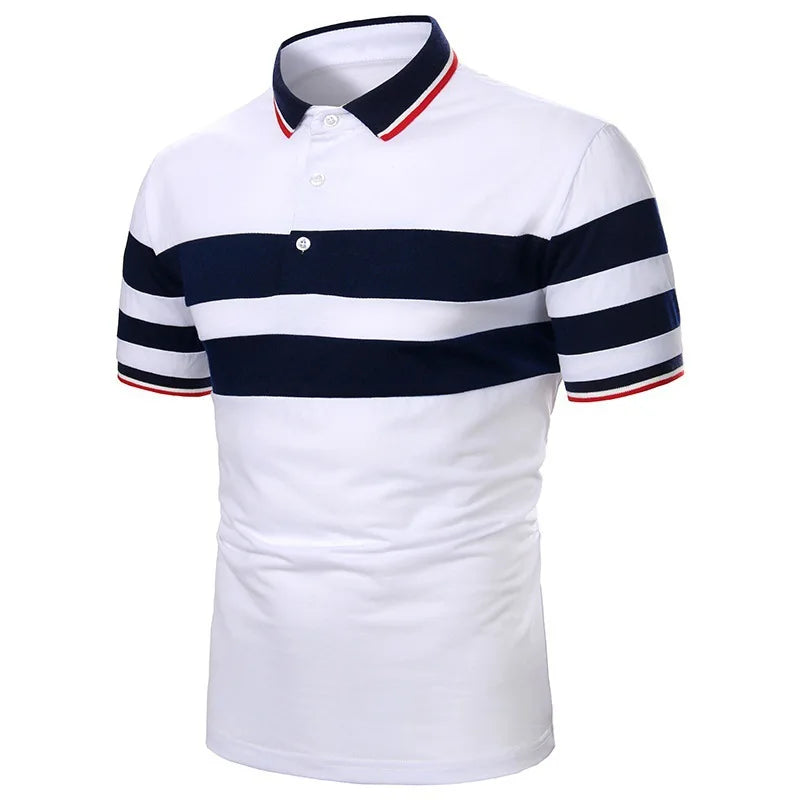 Damien - Liches Poloshirt mit farblich abgestimmtem Kragen
