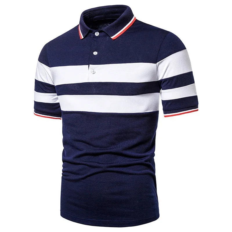 Damien - Liches Poloshirt mit farblich abgestimmtem Kragen