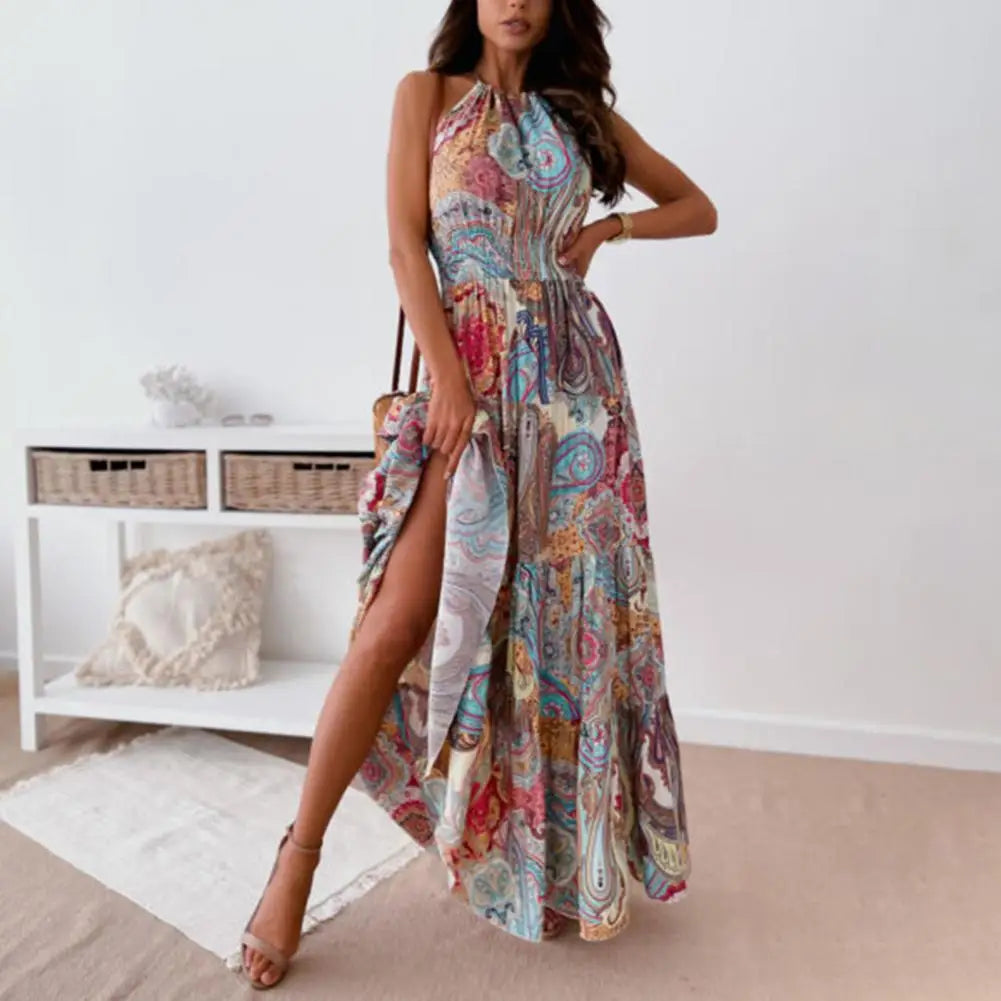 Lillymoda | Annalise - Halterneck Rückenfreies Maxikleid