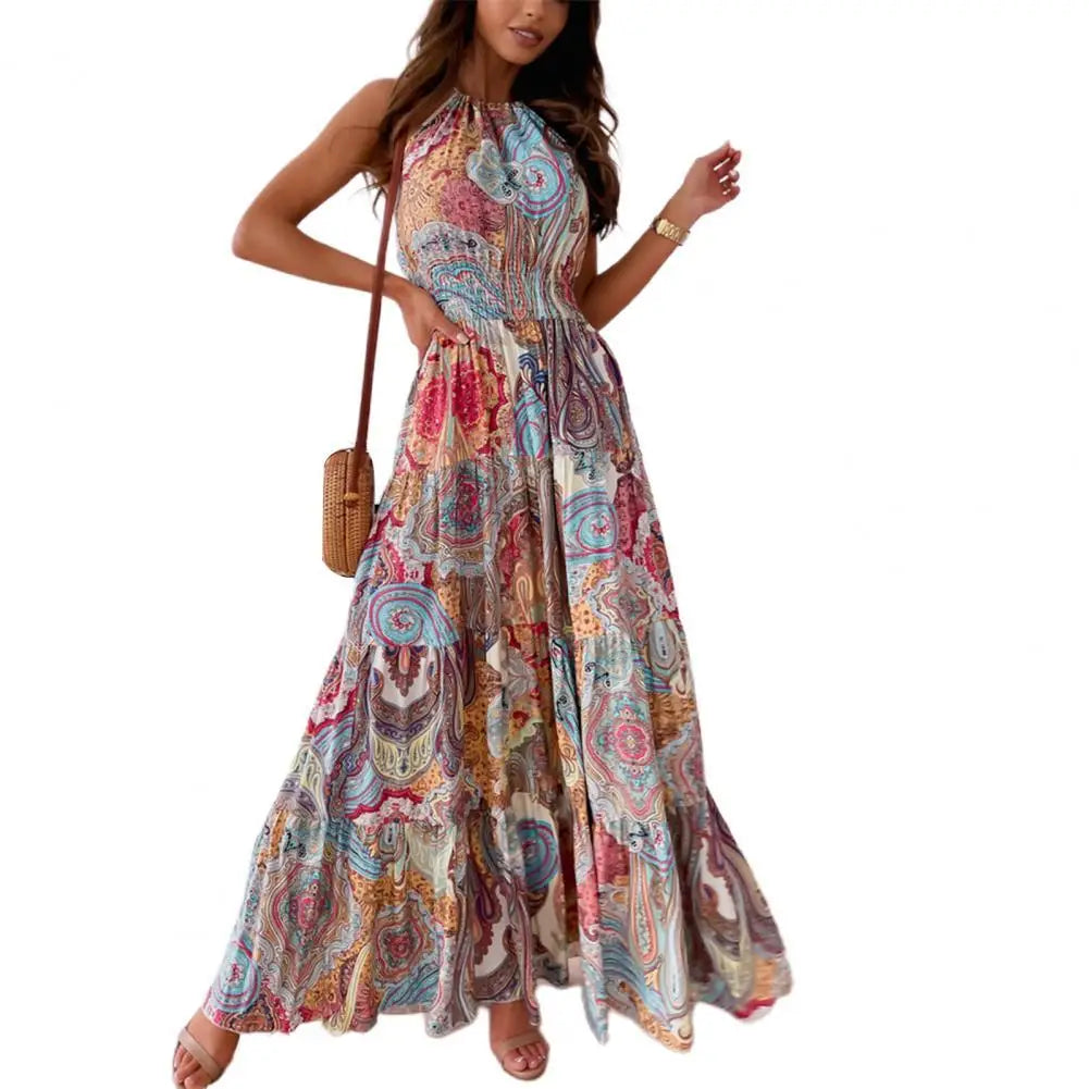 Lillymoda | Annalise - Halterneck Rückenfreies Maxikleid