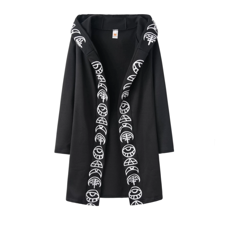 Damen-Gothic-Sweatshirt mit Reißverschluss