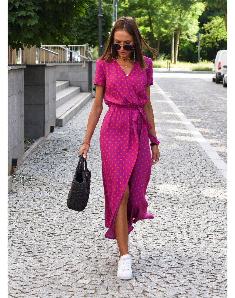 Lillymoda | Jasmine - lässiges Blumen Wickelkleid