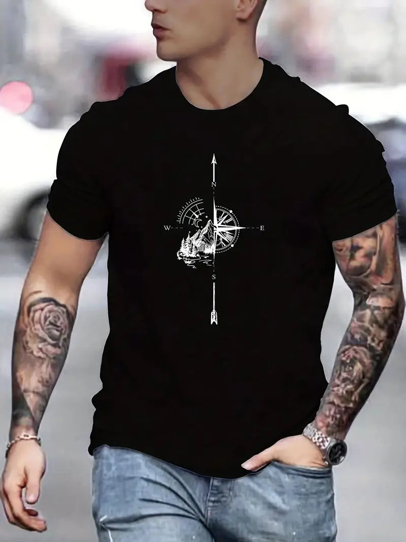 Arduino - Bequemes Herren-T-Shirt mit Kompassdruck