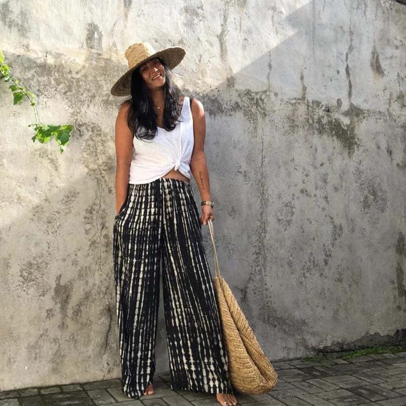 Hosen mit weitem Schnitt im Boho-Stil